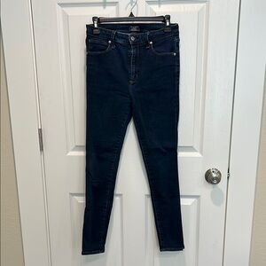Abercrombie & Fitch Blue Skinny Jeans with High-Rise Fit